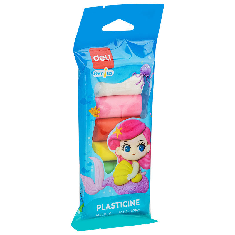 PLASTILINA 6 CULORI 108G POLYBAG DELI PLASTILINA 6 CULORI 108G POLYBAG DELI